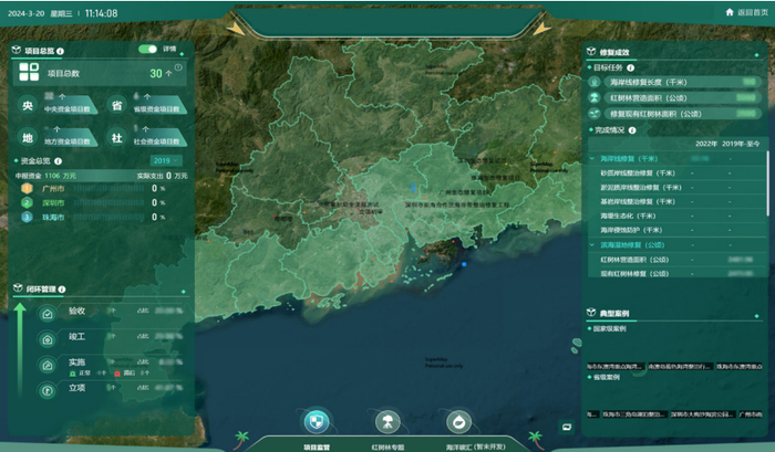 海洋生态修复成效“一屏览”