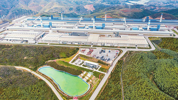 云铝海鑫70万吨水电铝厂区。供图