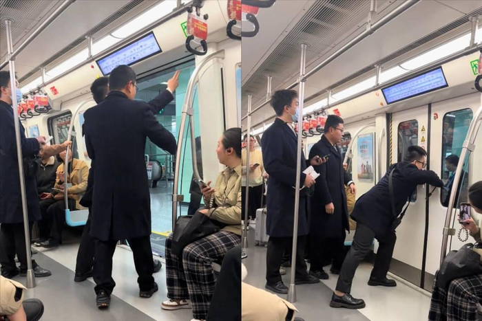 司机邹浥源按流程处置，迅速恢复列车正常运行（视频截图）