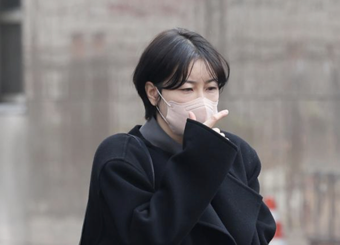 ▲文多惠20日走出首尔西区地方法院