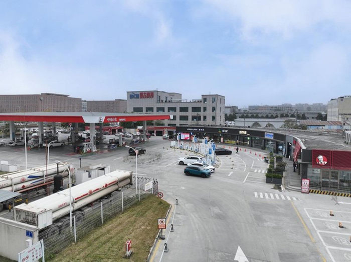 中石化羊西北加能站一景