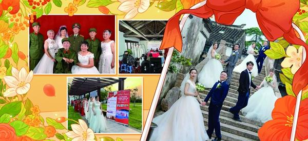 江苏省太仓市沙溪古镇“幸福小站”接受婚纱捐赠，然后把婚纱借给需要的人，这个流动嫁衣间在当地家喻户晓。沙溪镇人民政府供图