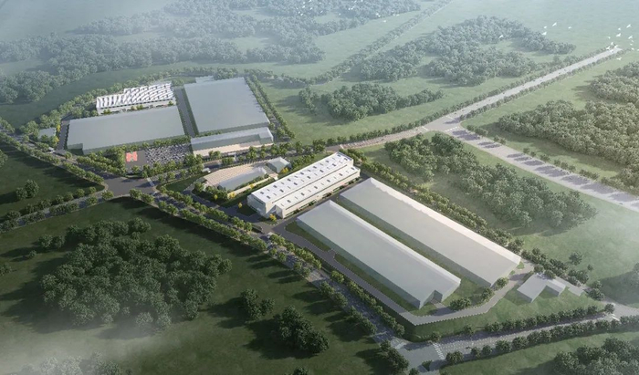 ▲金世利大飞机用大规格钛合金材料项目鸟瞰效果图。（运行局供图）