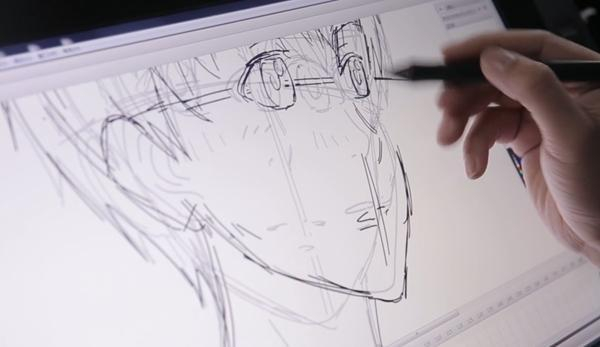 2018年，动画电影《昨日青空》制作画面。受访者供图