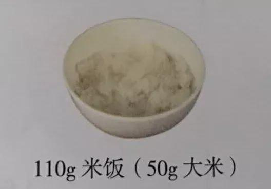 这里是 110g 米饭的量，100g 米饭的量和这基本相当
