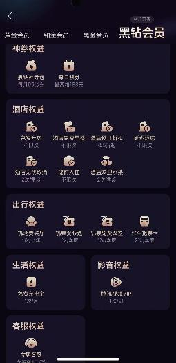 ▲美团黑钻会员用户页面