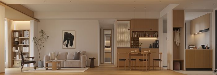 图为袁女士租住的自如“心舍3.0清语”风格的家