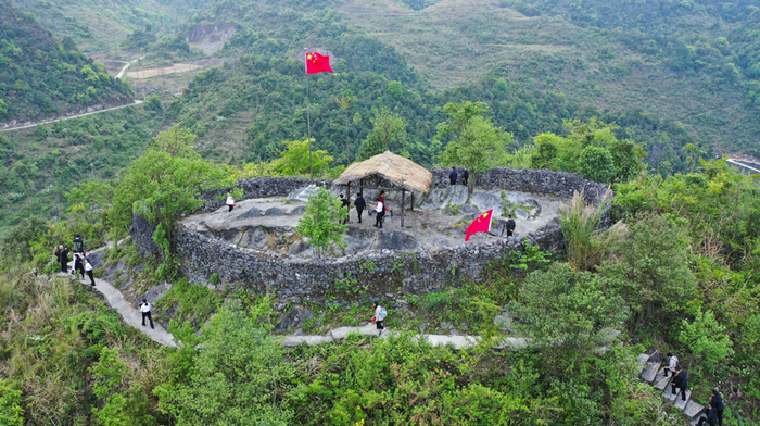 位于富宁县谷拉乡的谷留哨所遗址。张永球 摄