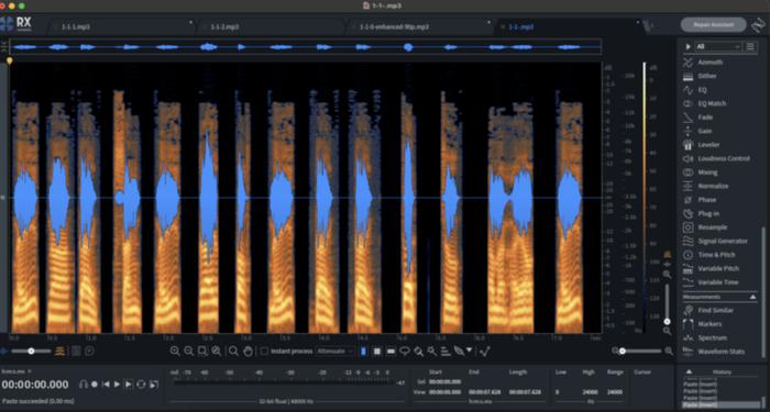 包小柏修复女儿声纹的软件界面