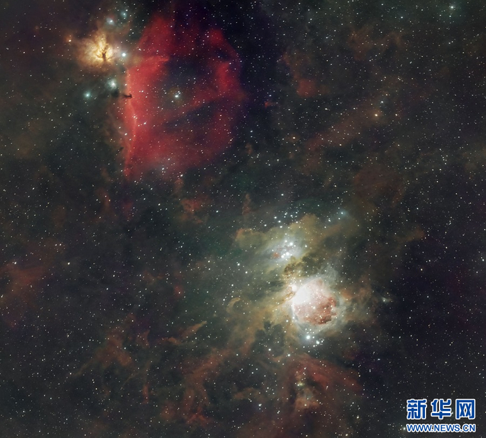 深空摄影爱好者拍摄到的星云（3月26日摄）。新华网发（杨发志 摄）