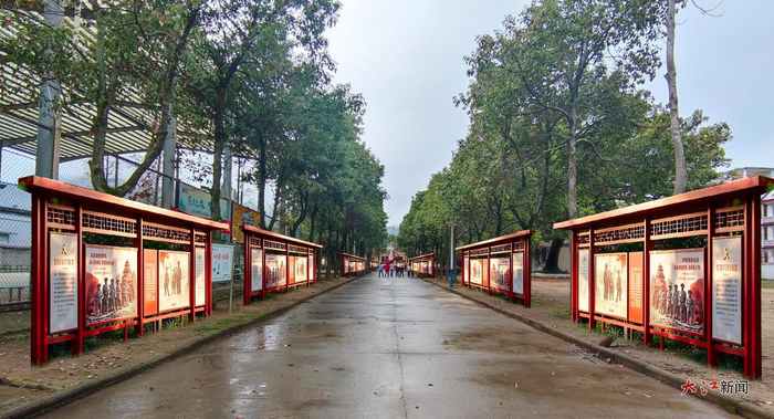 红色长廊讲述东固红色故事（受访者供图）