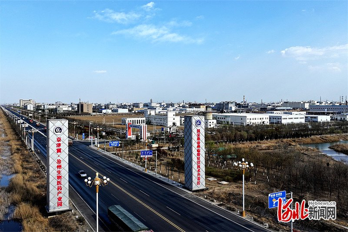 4月1日，无人机航拍的京津冀·沧州生物医药产业园。祖天林摄