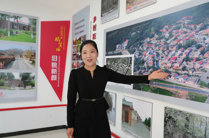 庙荒村村民郭霞讲解庙荒村村史