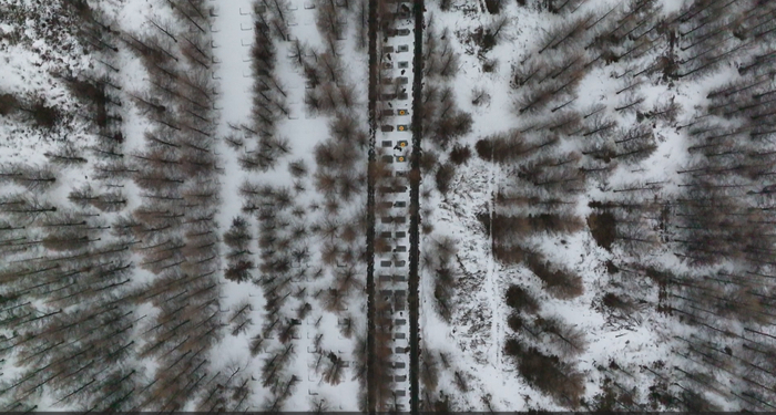 孙吴县生态墓区鸟瞰图（央广网发  曾凡瑜  摄）