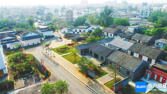 海口仲恺村的美丽风貌。记者 张茂 摄