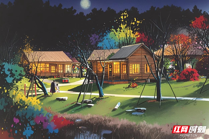 花岛小木屋民宿。