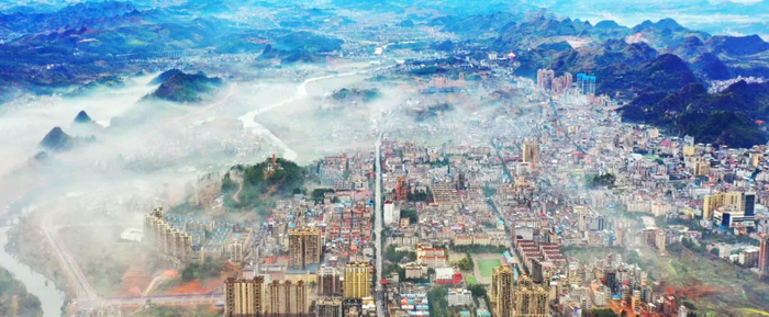 ▲嘉禾县城鸟瞰图。（黄春涛/摄）