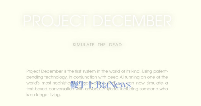 官网散发着简陋又悲伤的气息｜图片来源：Project December