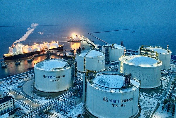 2023年12月11日，中国石化天然气分公司天津LNG接收站。 视觉中国