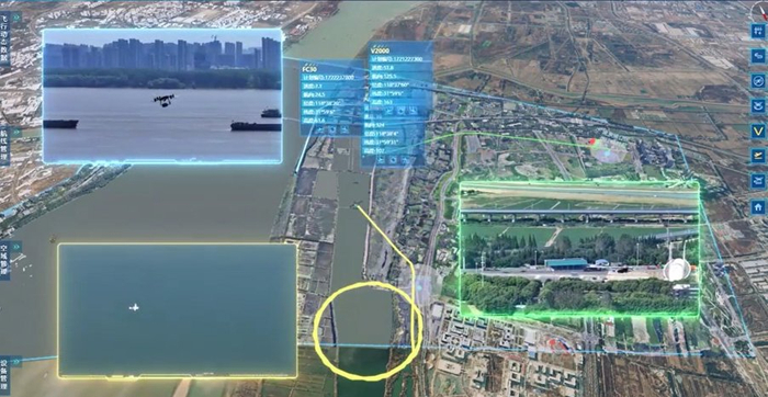 2024年8月，南京吨级以上eVTOL航空器在长江首飞。