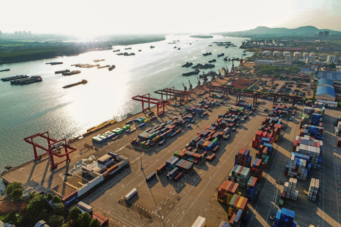 ▲长沙新港码头。（童迪/摄）