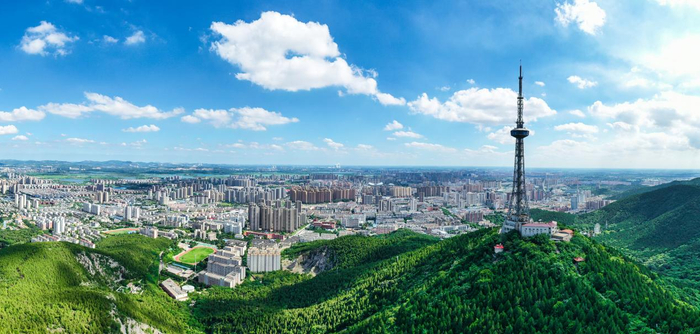 航拍淮北城市风景线。淮北市委宣传部供图
