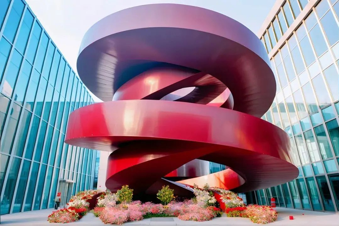 前滩公园巷“无尽之旋”花梯效果图