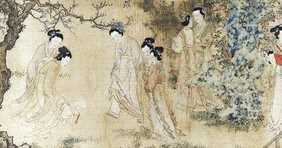 明代《仕女图卷》局部。资料图片