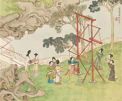 清代《大梅诗意图》局部。资料图片