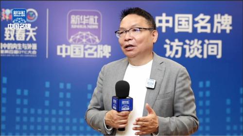 九牧卫浴品牌副总裁张彬接受新华社“中国名牌”专访 杨帆摄