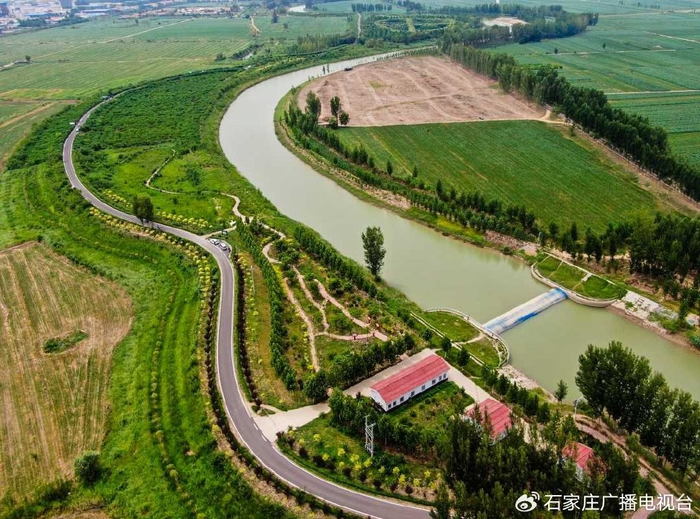 大运河沧州段堤顶路。