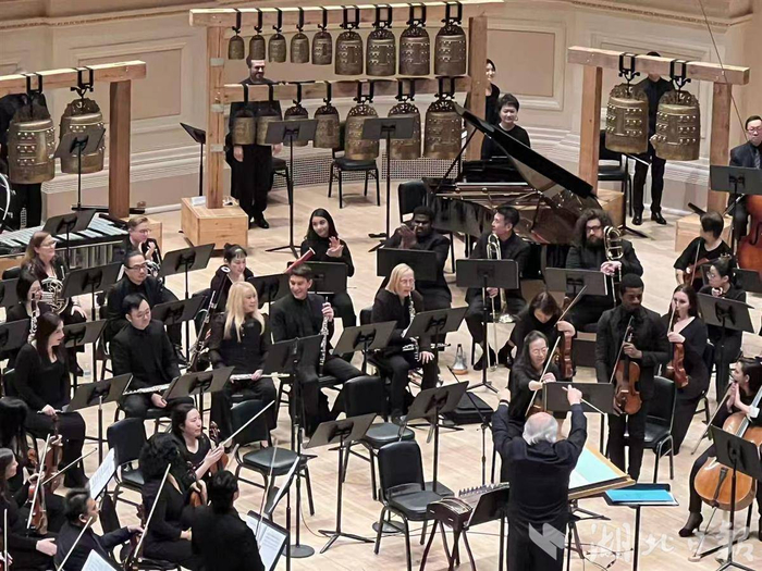 2023年，首届金编钟国际作曲比赛获奖作品在美国卡内基音乐厅首演（李幼平供图）