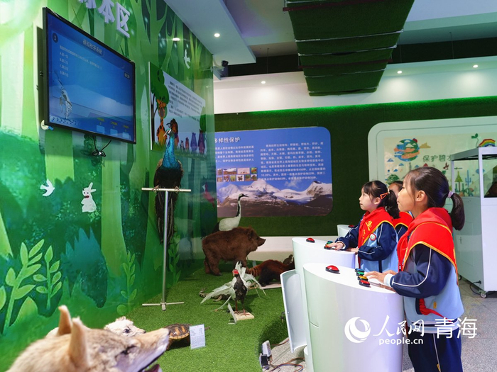 学生抢答生态环保领域知识。人民网记者 杨启红摄
