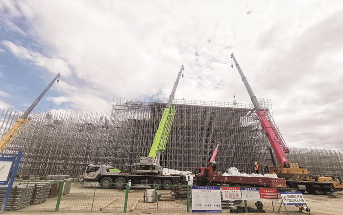 国道109线宗格公路的建设现场。国道109线宗格公路项目办供图