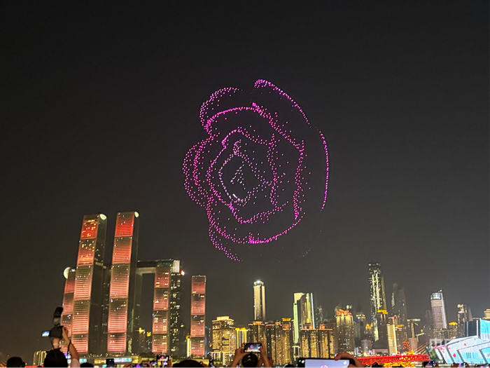 无人机表演（央广网发  康力弋  摄）