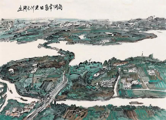 　　范扬 尚湖常熟田写生