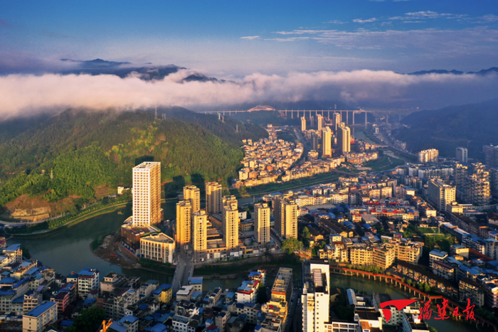 政和县城一角 陈昌村 摄