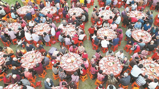 孝心宴（永安村供图）