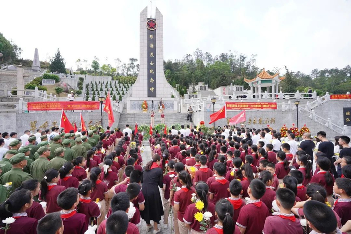 珠海深入开展国防教育和爱国主义教育（资料图）。图/珠海市退役军人事务局