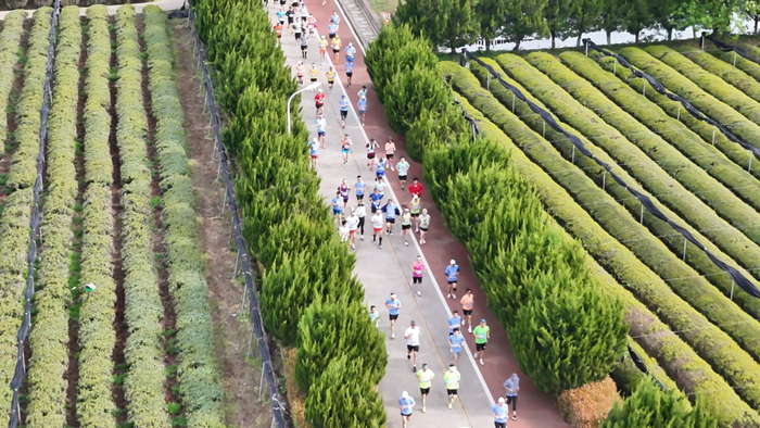 2025第七届绍兴富盛抹茶半程马拉松现场（央广网发  越城区委宣传部供图）