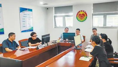 中山快维中心内，一场专利侵权纠纷行政裁决案件正在进行调解。中山快维中心供图