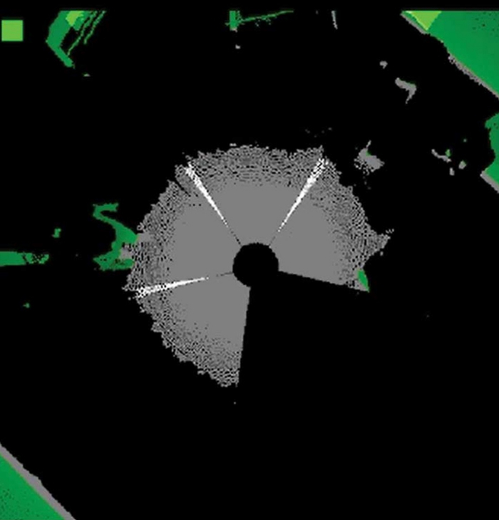 图6. 四个TOF模块的组合顶视图