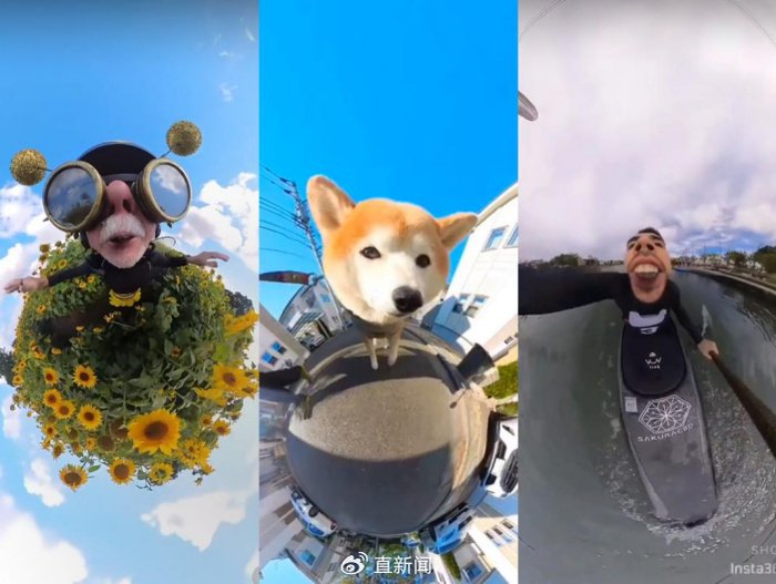 全景相机拍出的各种创意视角画面