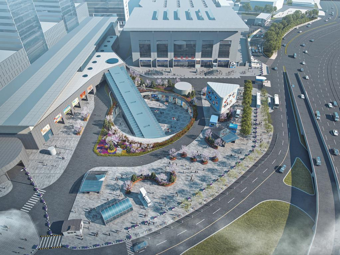北京北站花园站区建设效果图。