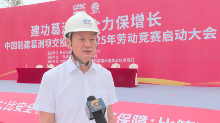 （图为：中国能建葛洲坝交投横钦公司副总经理 王志勇）