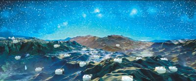 图为全球开放瞬变望远镜阵列（GOTTA）模拟图。中国科学院国家天文台供图