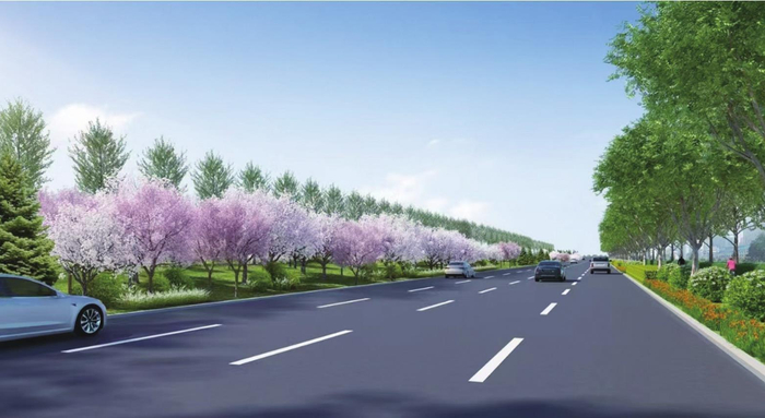         大堤路效果图。 受访单位供图