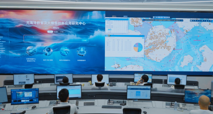 众数信科与百度智能云合作打造的海洋工程大模型平台，目前已应用于厦门白海豚保护