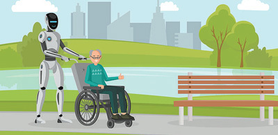 图②为养老机器人工作示意图。资料图片