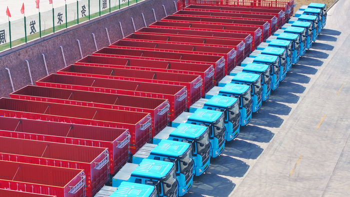 作为西北地区重要的物流枢纽，宁夏推动现代物流体系向绿色化、智能化、高效化转型。杨凡摄